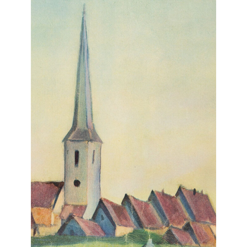 Affiche de voyage vintage d' Eduardo Garcia Benito pour Sncf, Alsace 1946
