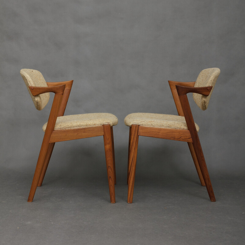 Suite de 4 chaises danoises, Kai KRISTIANSEN - 1957