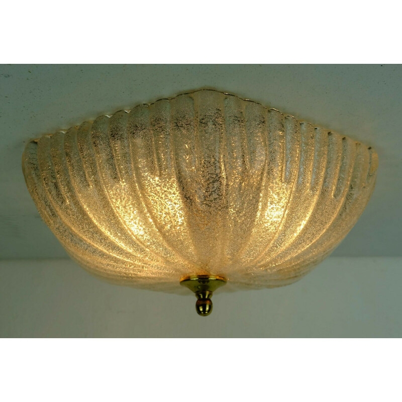 Vintage hexagonal ceiling lamp by Honsel-Leuchten, West Germany 1970s