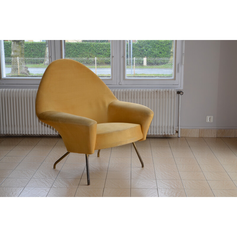 Vintage armchair, Joseph-André MOTTE - 1950s