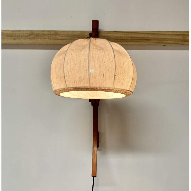 Scandinavian teak wall lamp, 1960s