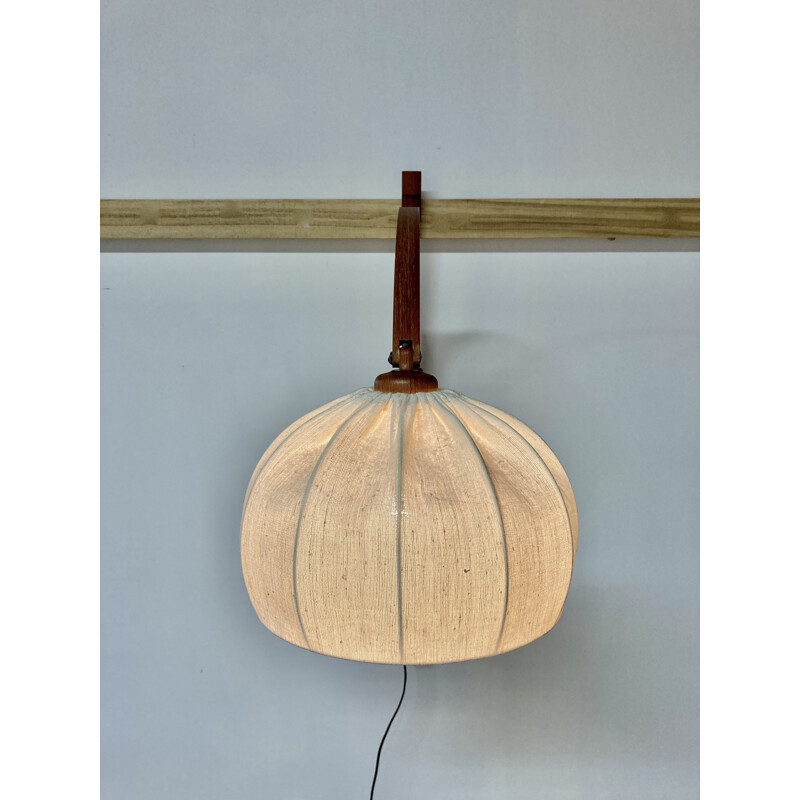 Scandinavian teak wall lamp, 1960s