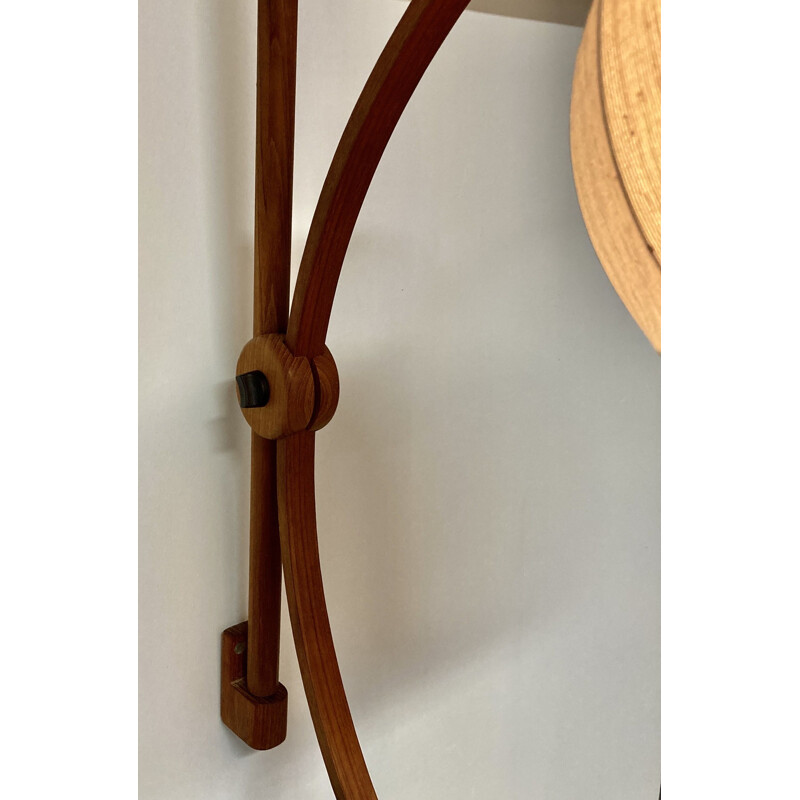 Scandinavian teak wall lamp, 1960s