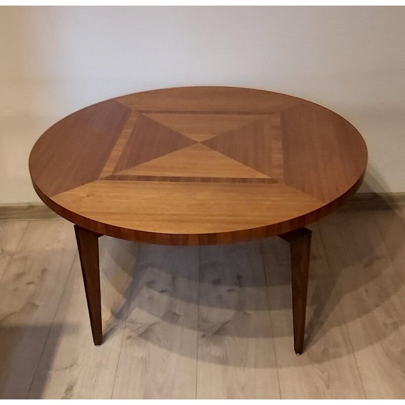 Vintage round coffee table, Denmark 1980s