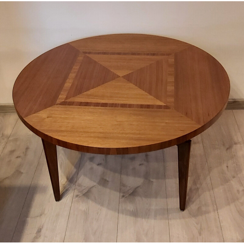 Vintage round coffee table, Denmark 1980s