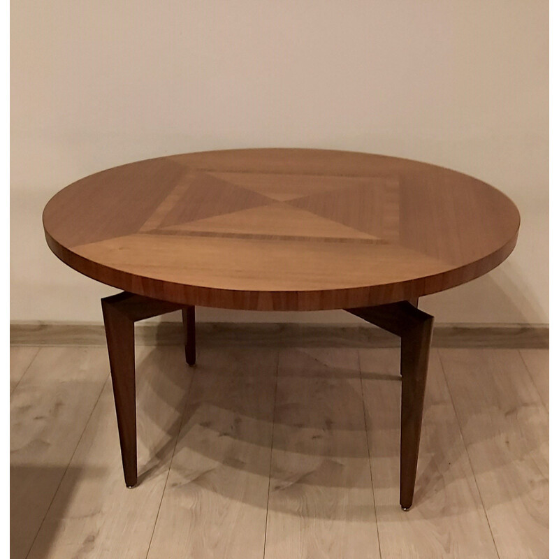 Vintage round coffee table, Denmark 1980s