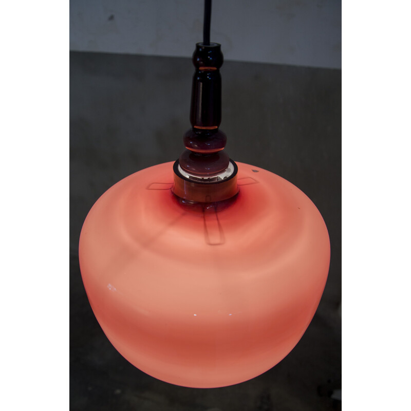 Vintage opal glass suspension by Hans Agne Jakobsson for Svera Violette, Sweden 1960