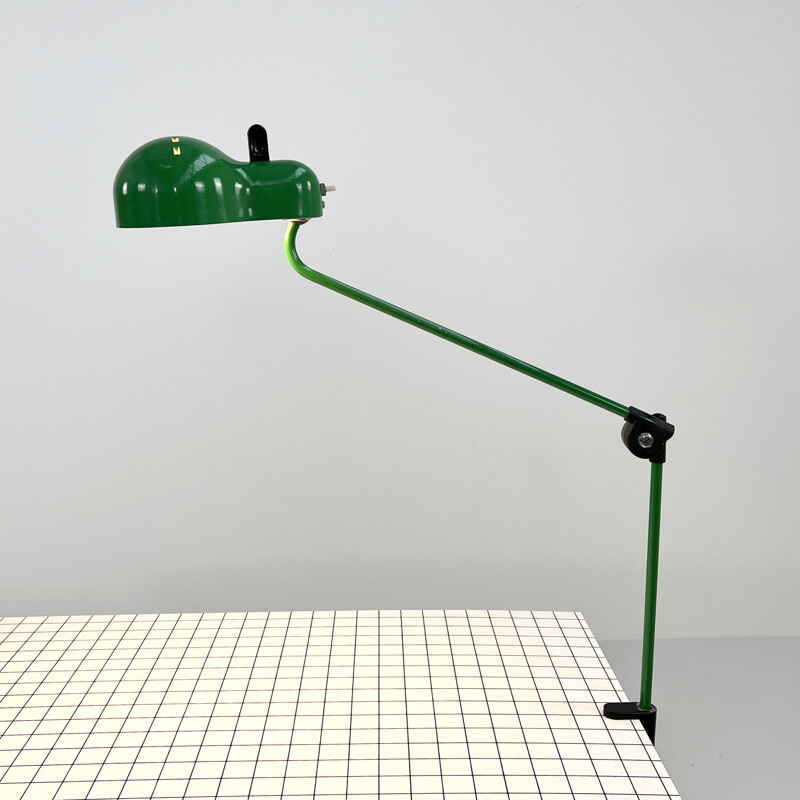 Vintage green Topo desk lamp by Joe Colombo for Stilnovo, 1970