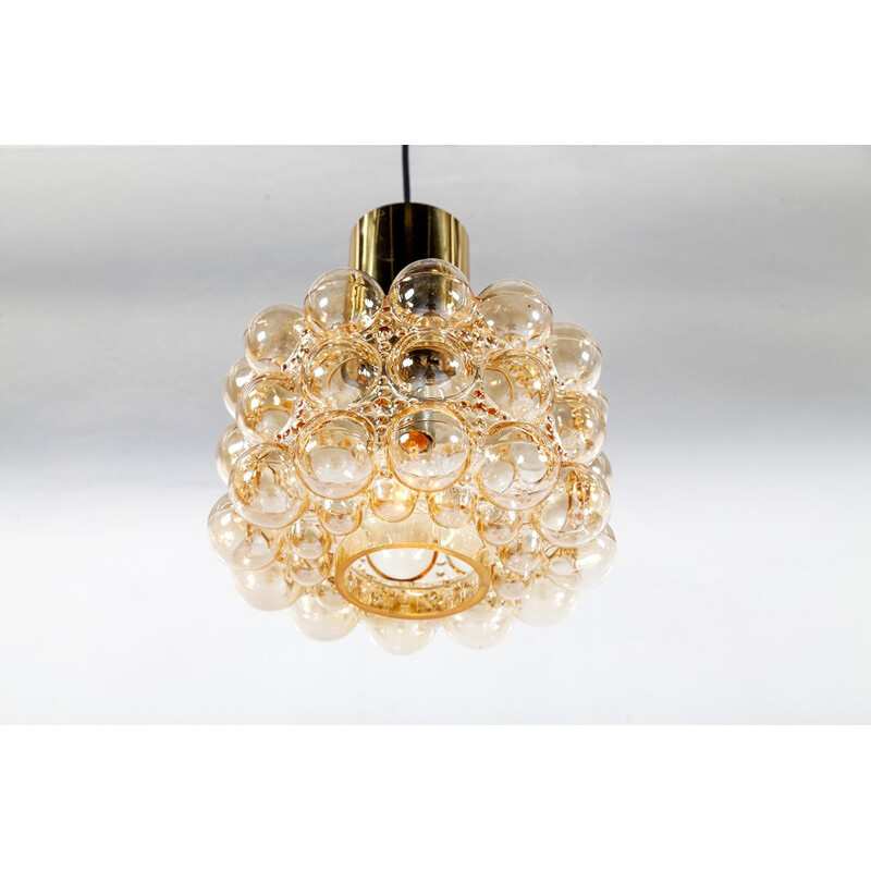 Vintage bubble glass pendant lamp by Helena Tynell and Heinrich Gantenbrink for Glashütte Limburg, 1960