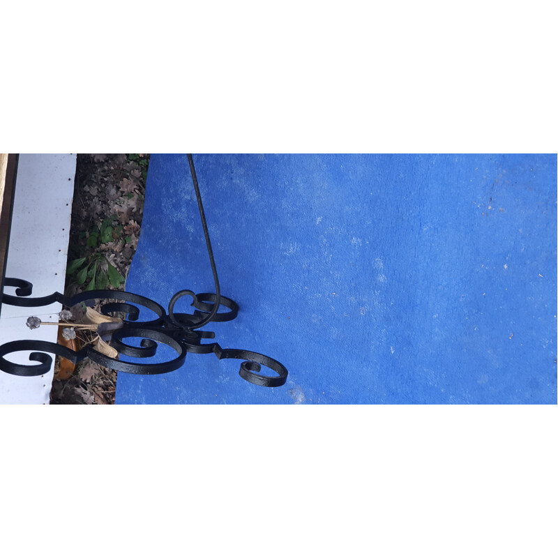 Vintage coffee table in mirror and iron