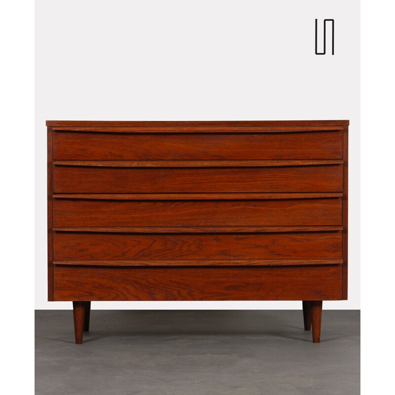 Vintage oakwood chest of drawers by Drevozpracujici Podnik, 1960