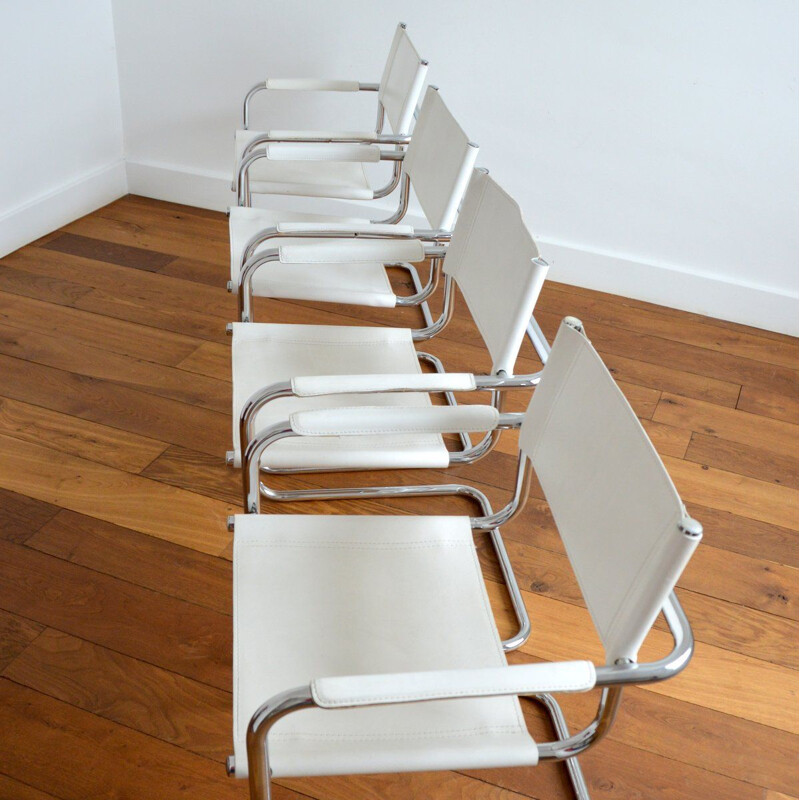 Set of 4 vintage Bauhaus armchairs by Mateo Grassi, 1970