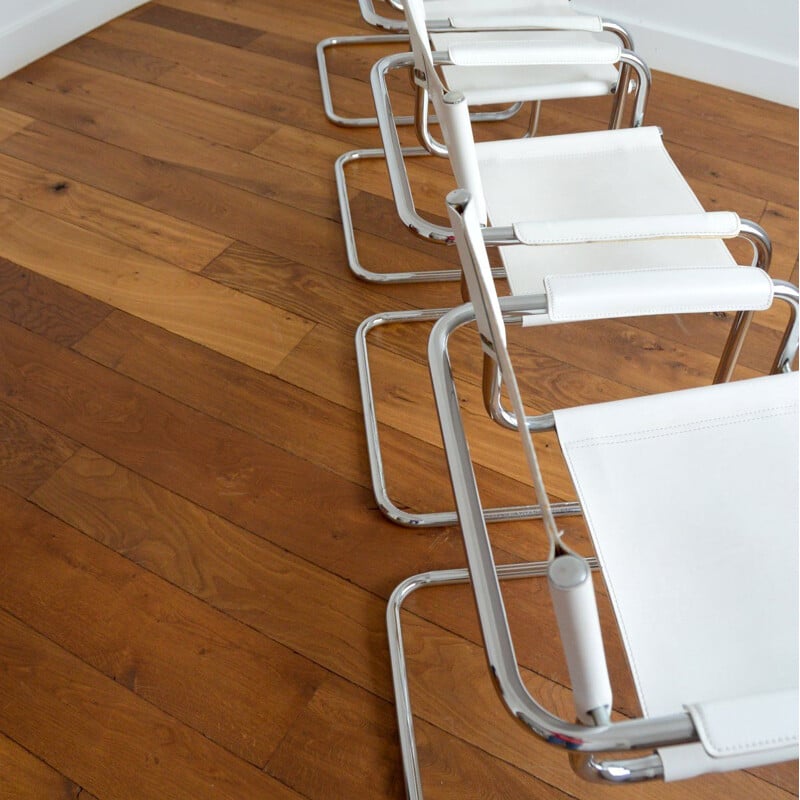 Set of 4 vintage Bauhaus armchairs by Mateo Grassi, 1970