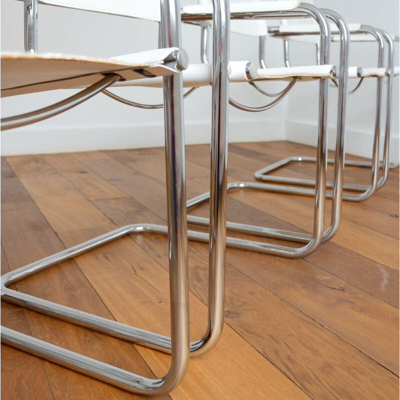 Lot de 4 fauteuils vintage Bauhaus de Mateo Grassi, 1970