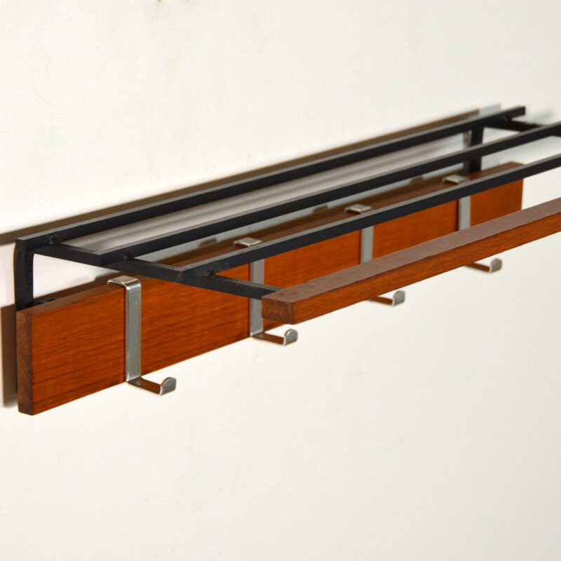 Scandinavian vintage coat rack in teak, 1960s