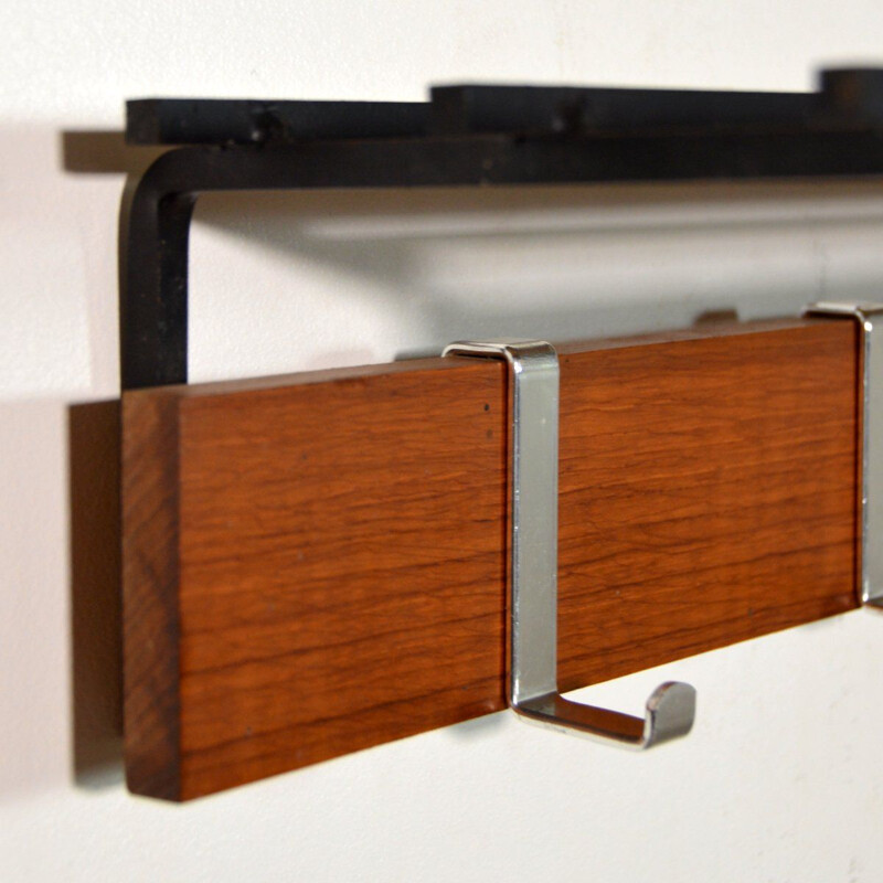 Scandinavian vintage coat rack in teak, 1960s