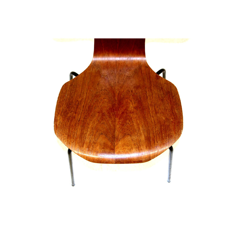 Vintage Teakholzstuhl von arne jacobsen für fritz hansen, Dänemark 1960