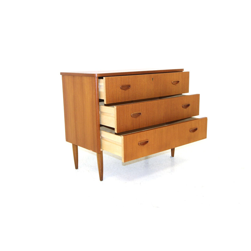 Commode vintage scandinave en teck, Suède 1960