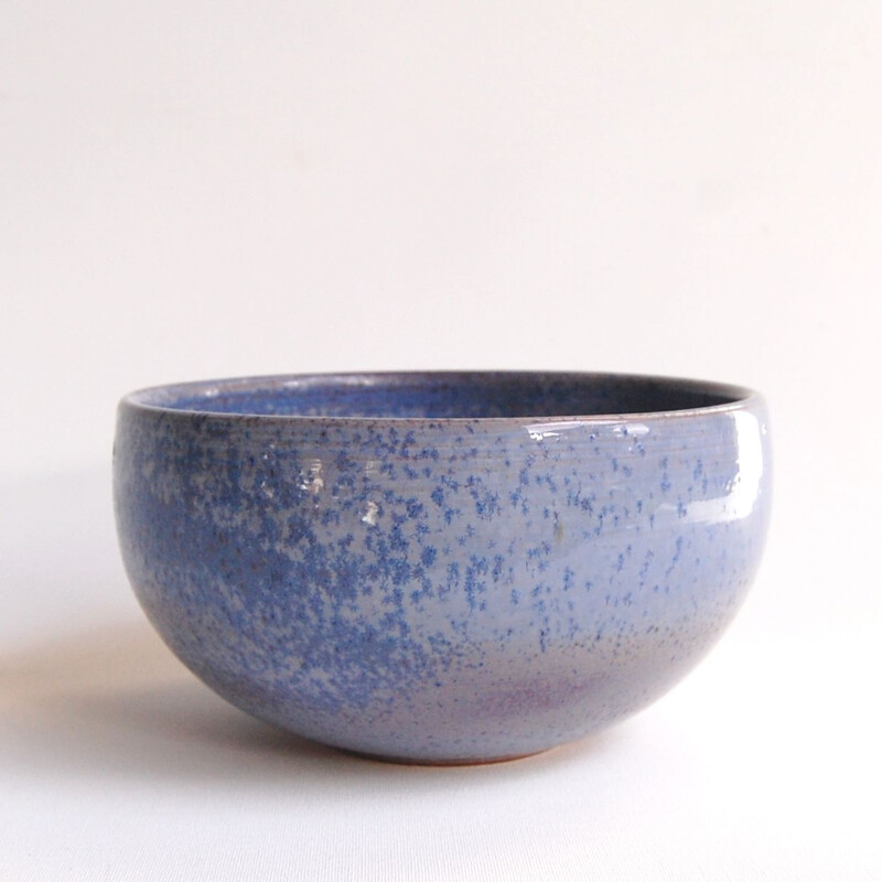 Vintage ceramic salad bowl by Antonio Lampecco, 1980