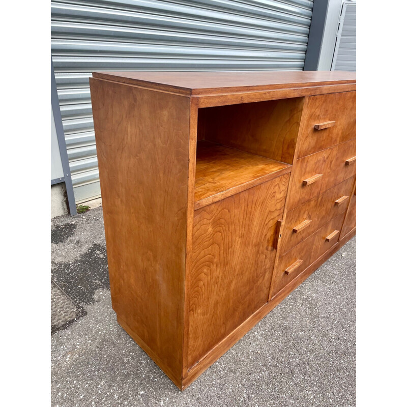 Vintage elmwood highboard by Majorelle, 1930