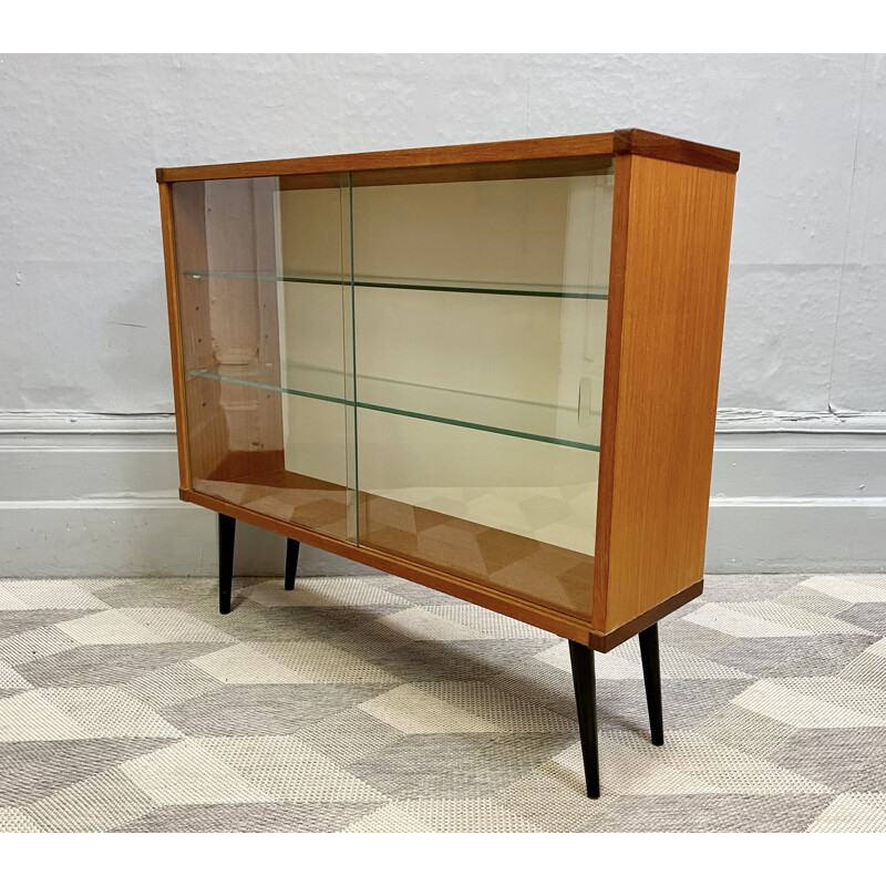 Vintage glass adjustable bookcase