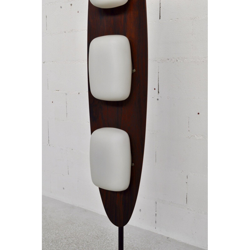 Vintage rosewood and marble Reggiani floor lamp - 1960s