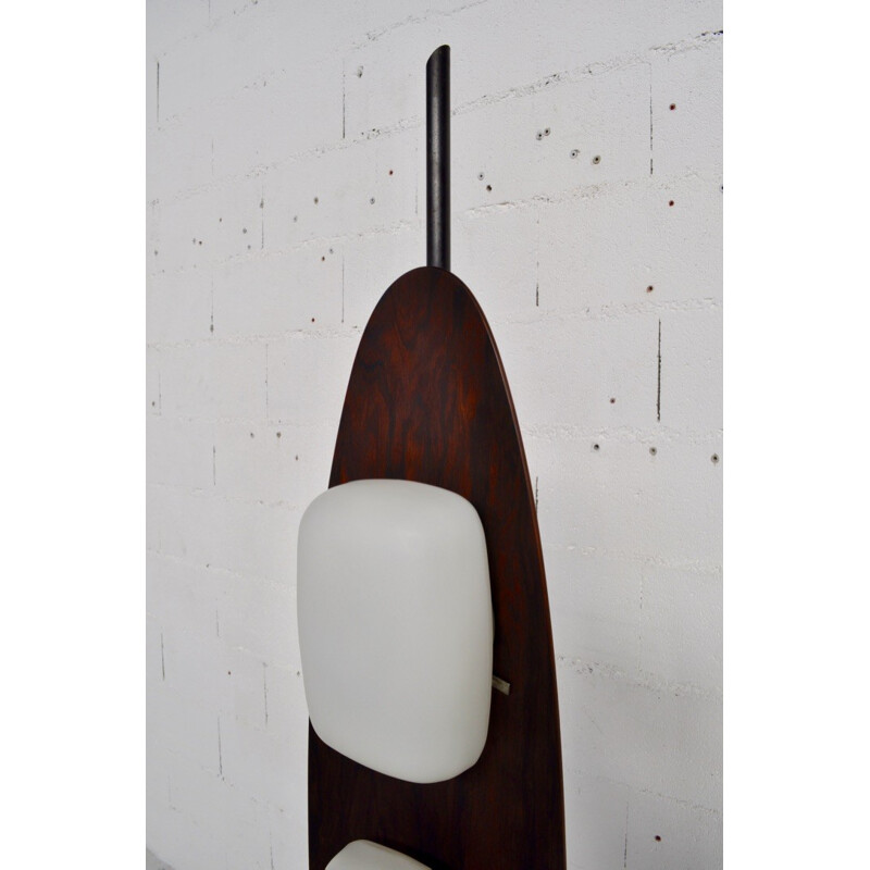 Vintage rosewood and marble Reggiani floor lamp - 1960s