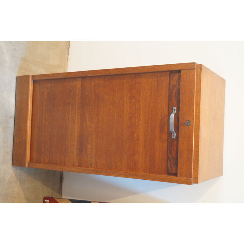 Vintage wooden administrative filing cabinet, 1950