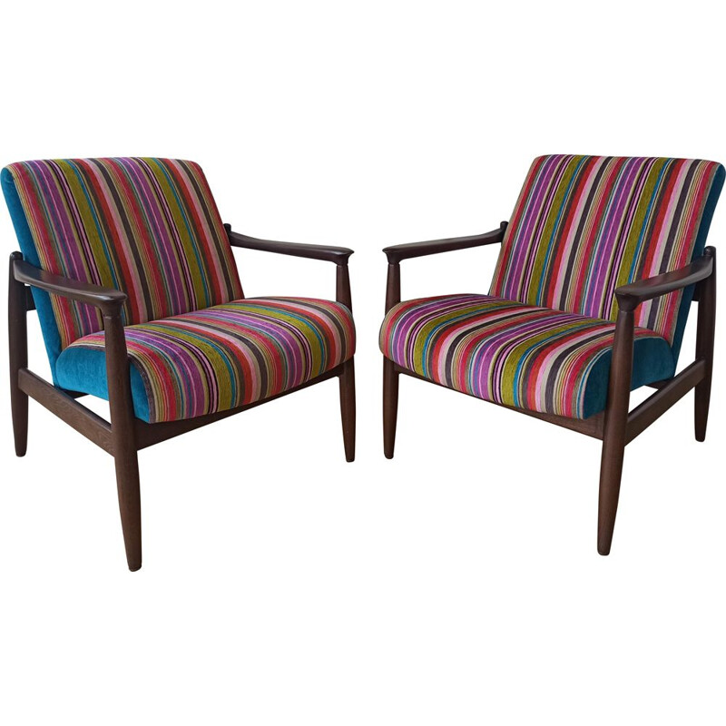  Pair of vintage armchairs by E. Homa, 1970s