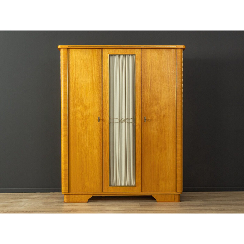 Vintage ashwood cabinet with three doors, Germany 1950s