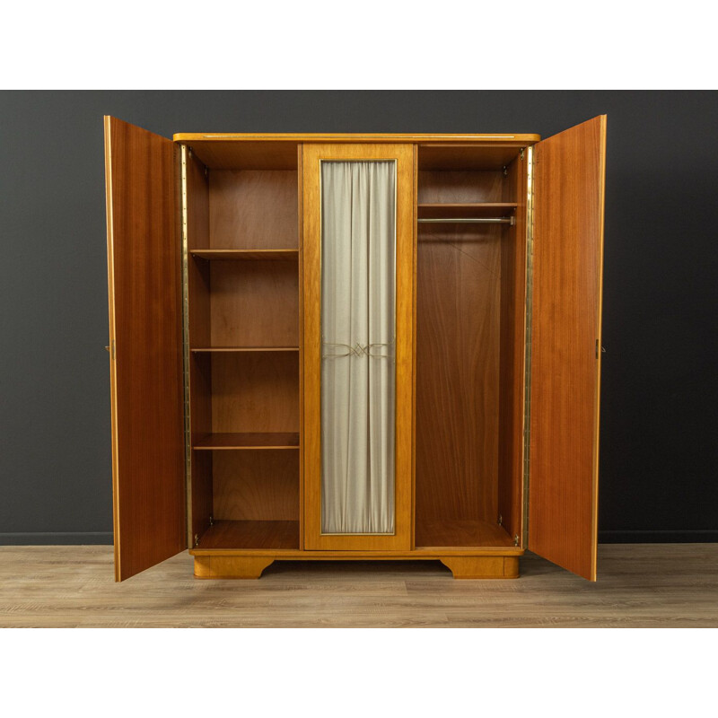 Vintage ashwood cabinet with three doors, Germany 1950s