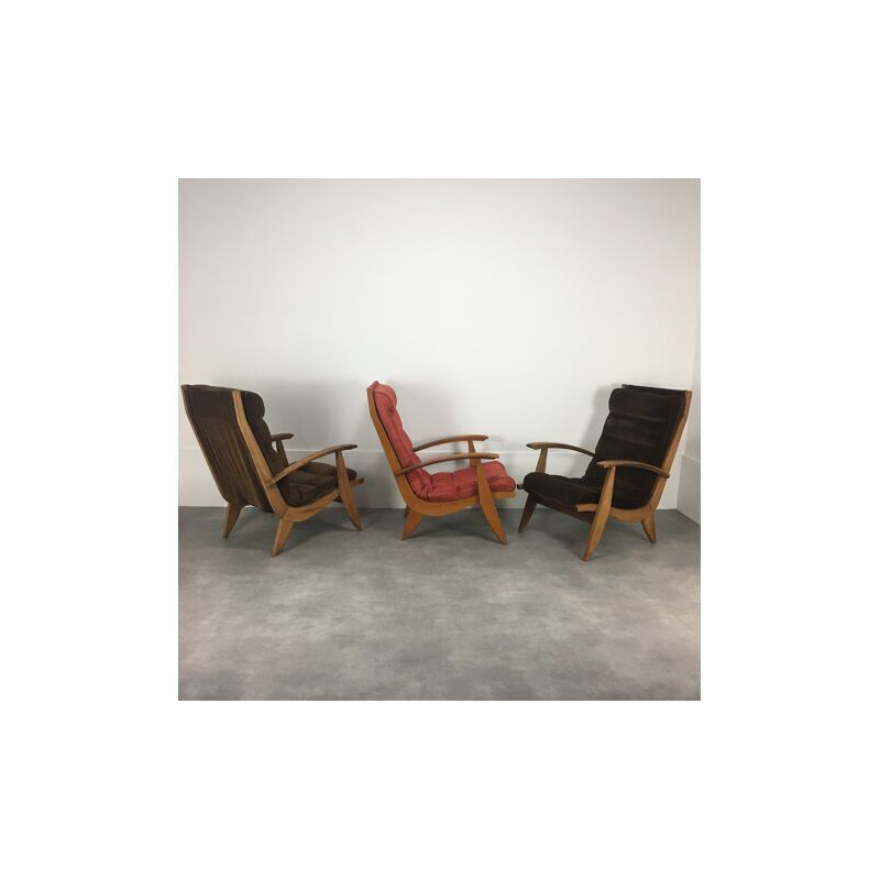 Lot de 3 de fauteuils vintage Free Span, 1950