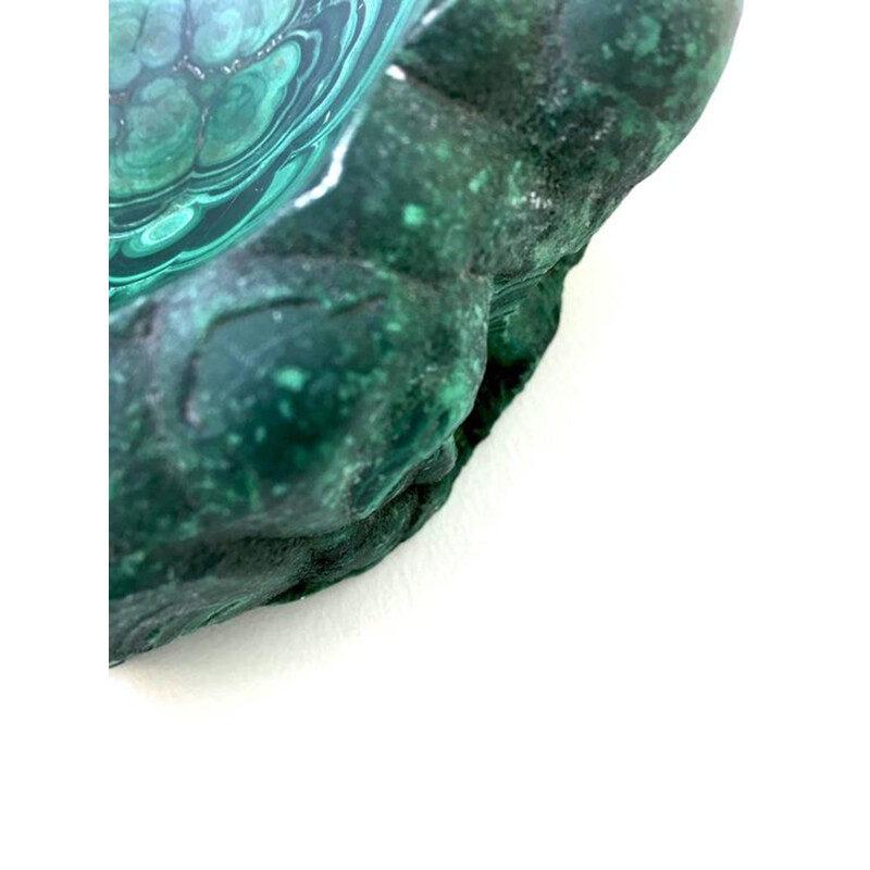 Large malachite specimen bowl - 1950s