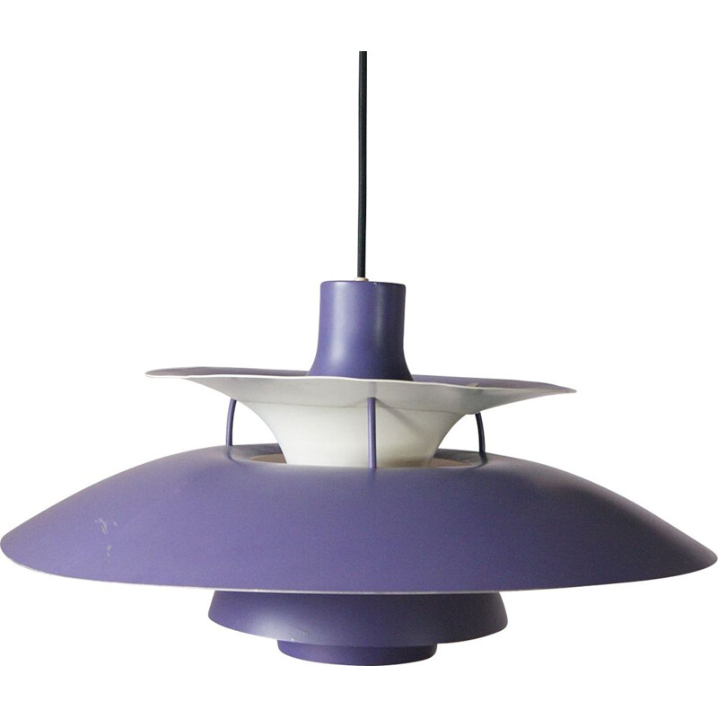 Suspension vintage Ph5 violette de Poul Henningsen pour Louis Poulsen