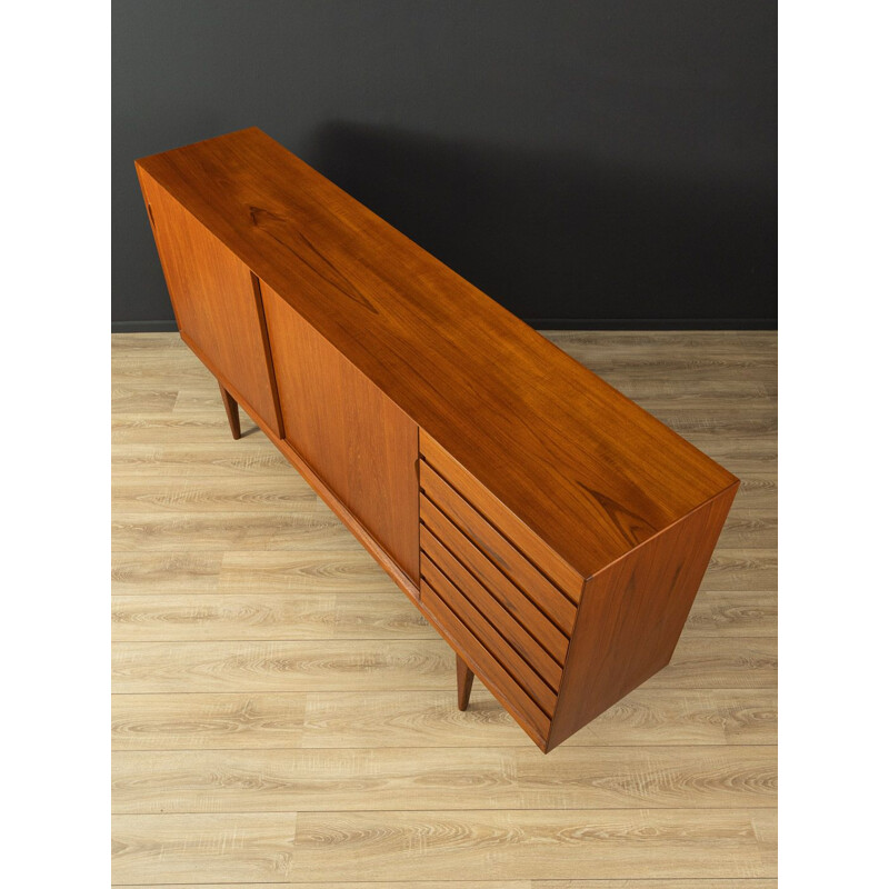 Vintage walnut sideboard with two sliding doors by Henry Rosengren for Brande Møbelfabrik, Denmark 1960s