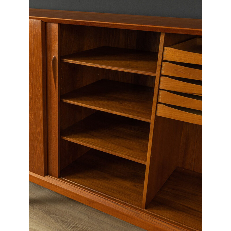 Vintage walnut sideboard with two sliding doors by Henry Rosengren for Brande Møbelfabrik, Denmark 1960s