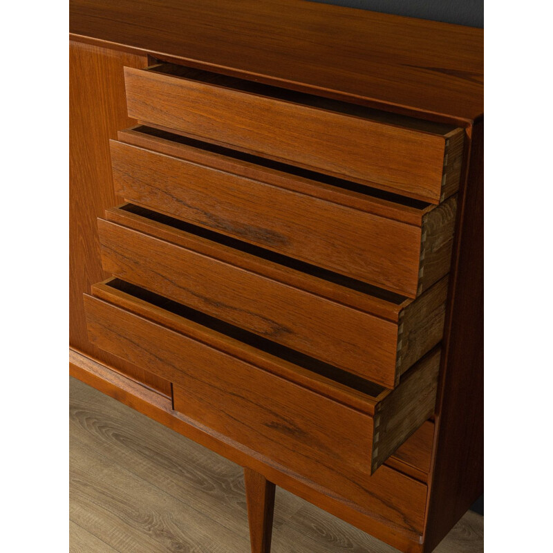 Vintage walnut sideboard with two sliding doors by Henry Rosengren for Brande Møbelfabrik, Denmark 1960s