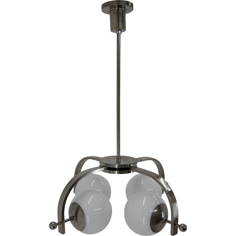 Vintage Bauhaus 4-flamming chandelier, 1930s