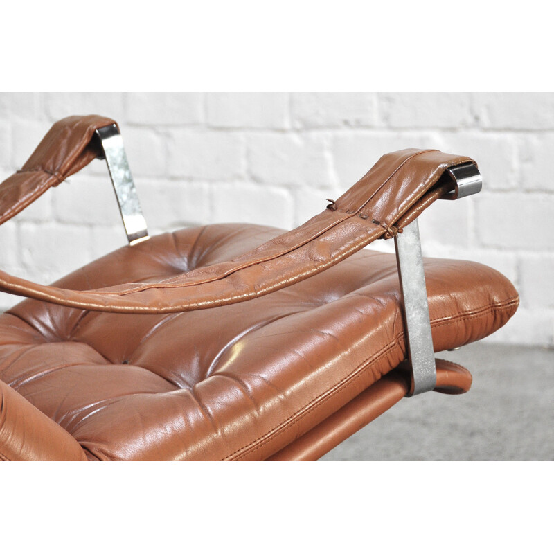 Vintage leather armchair by Geoffrey Harcourt for Artifort, Netherlands 1960s