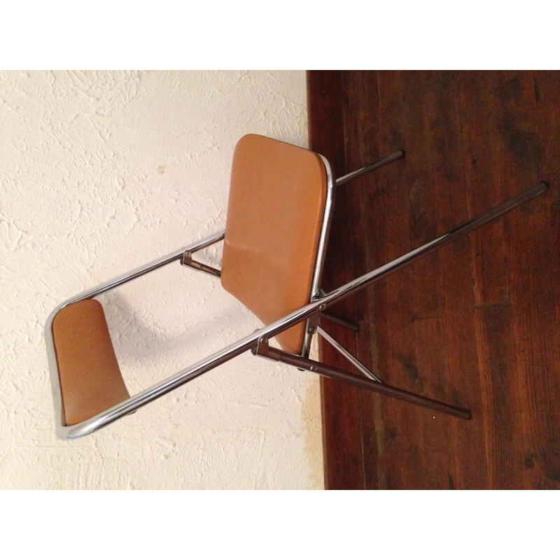 Set of 5 vintage Souvignet folding chairs, 1970