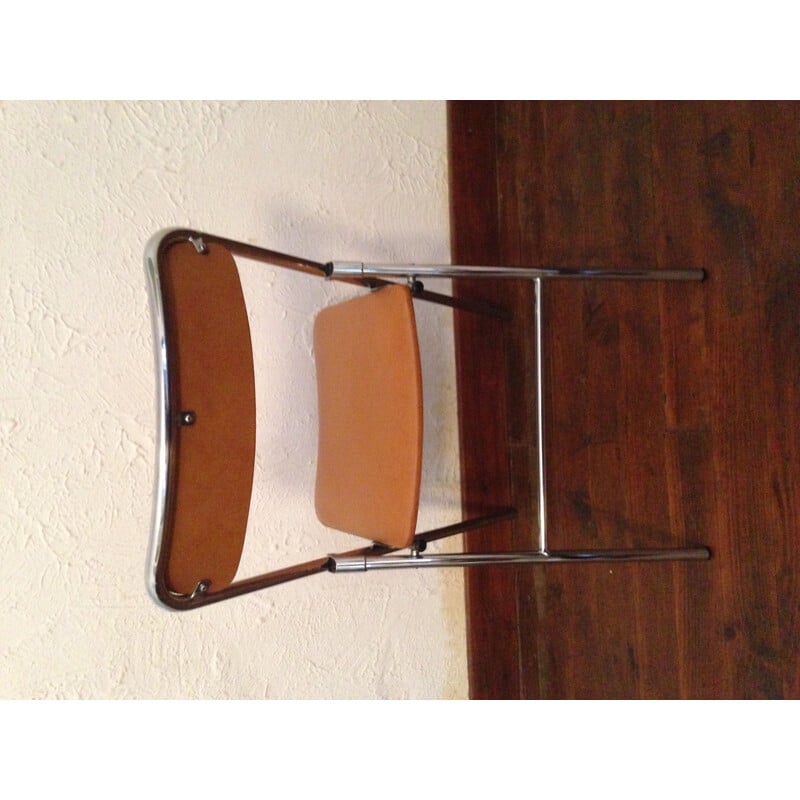 Set of 5 vintage Souvignet folding chairs, 1970