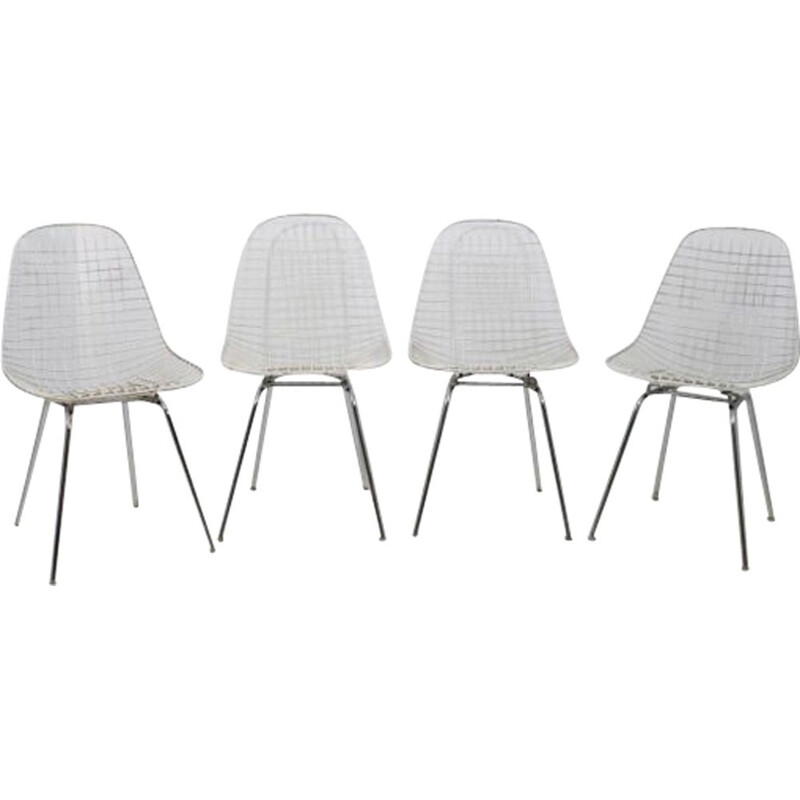 Set of 4 vintage Eames chairs 1st edition by Herman MILLER, Germany 1952s