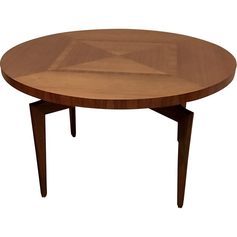 Vintage round coffee table, Denmark 1980s