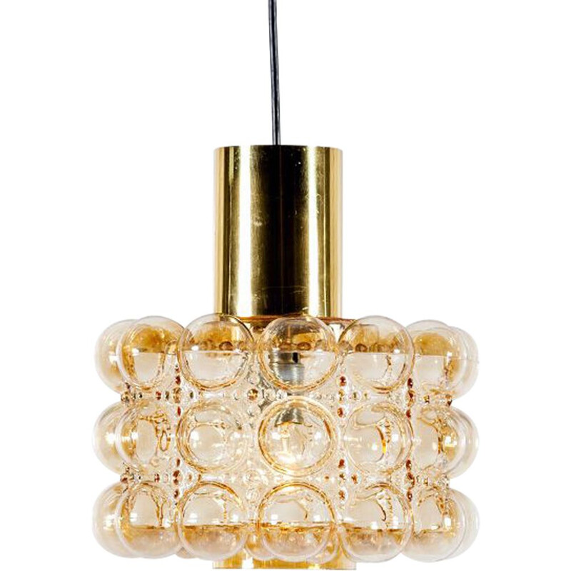 Vintage bubble glass pendant lamp by Helena Tynell and Heinrich Gantenbrink for Glashütte Limburg, 1960