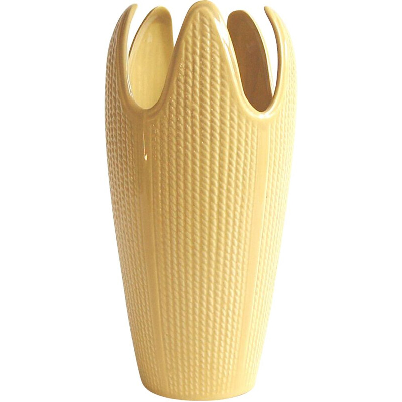 Vintage-Vase aus glasierter Keramik von Ernest d'Hossche für Keralux, 1956