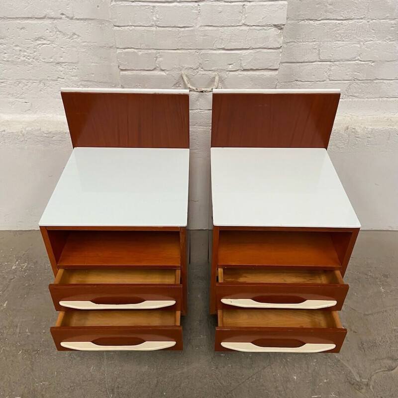 Pair of vintage night stands by Mojmir Polar for Up Závody, 1960s
