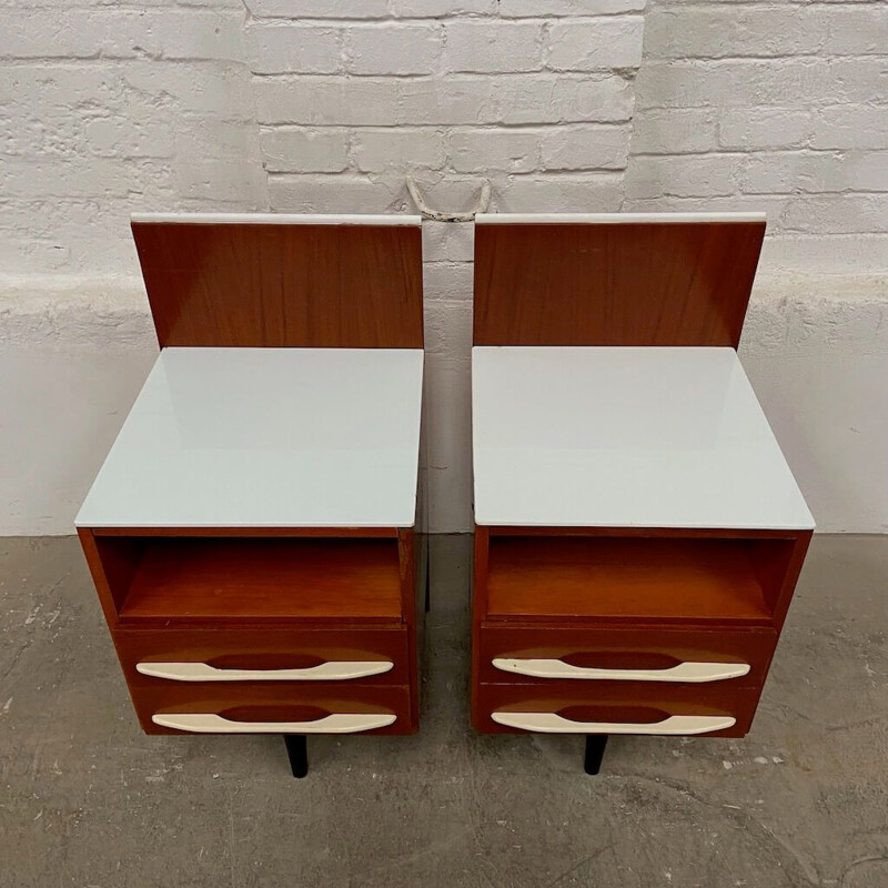 Pair of vintage night stands by Mojmir Polar for Up Závody, 1960s