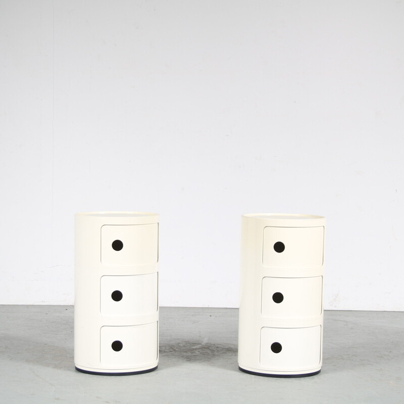 Vintage night stand by Anna Castelli Ferrieri for Kartell, Italy 1980