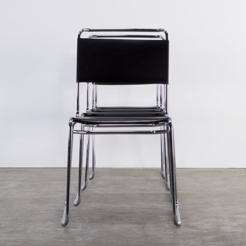 Set of 4 Spectrum chairs, Walter ANTONIS - 1980s