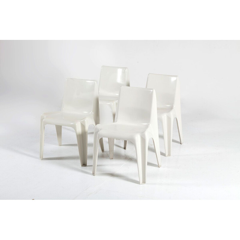 Set of 4 vintage chairs by Helmut Bätzner for Bofinger, 1964